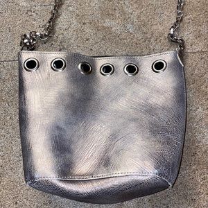 Italian leather Silver chain Bag Rose